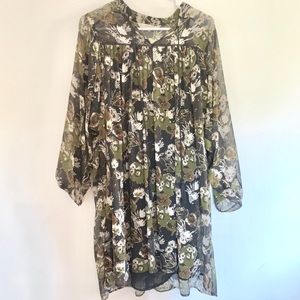 Zara sheer/lined dress